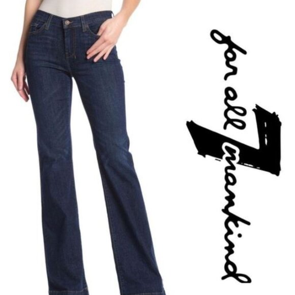 7 For All Mankind Bell Bottom, Blue, Handmade in the USA, 29x34, NWT $249 MSRP - Picture 14 of 14